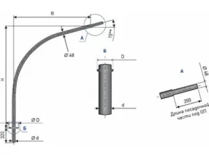 Опоры освещения несиловые