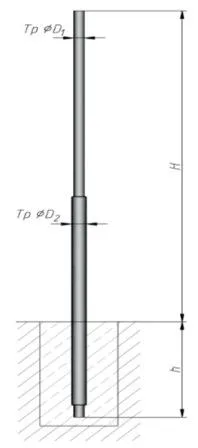 Опора трубчатая несиловая ОТф 3.0-108-57-гц Опора трубчатая несиловая ОТф 3.0-108-57-гц